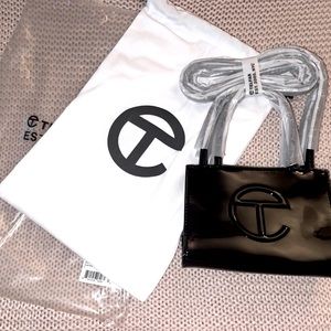 Brand new Telfar small patent leather bag